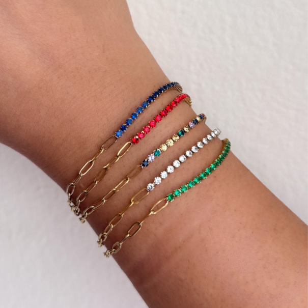 Red Wine Tennis Bracelet