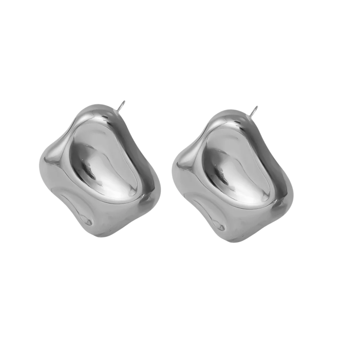 Donna Silver Ear Studs