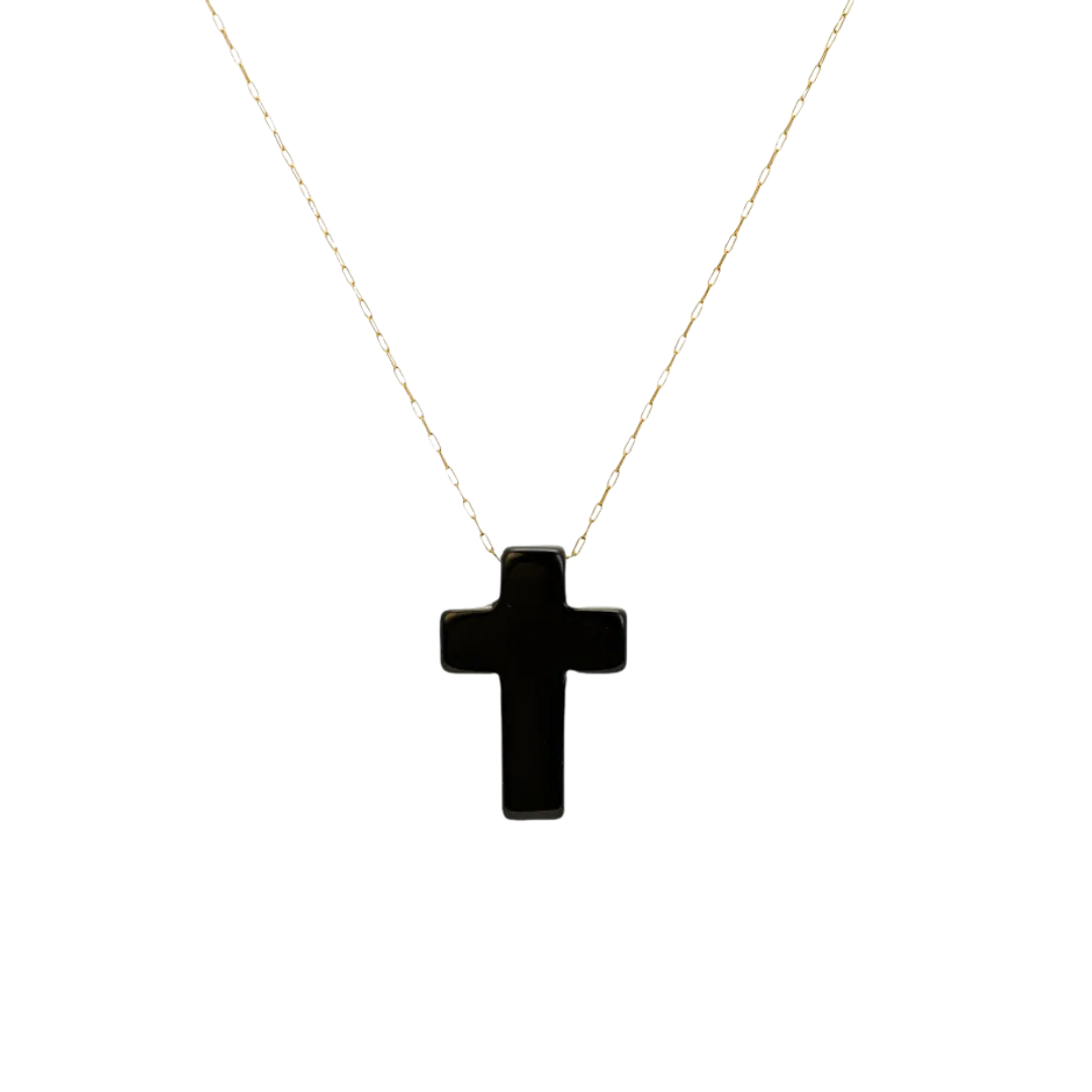 Agate Cross Necklaces