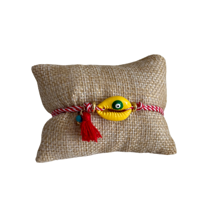 Yellow Eye Shell Bracelet