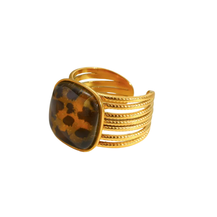 Animal Print Gold Ring