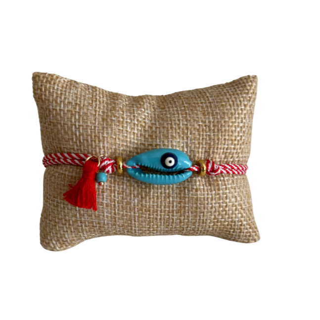 Blue Eye Shell Bracelet