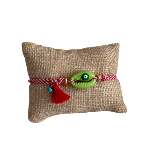 Green Eye Shell Bracelet