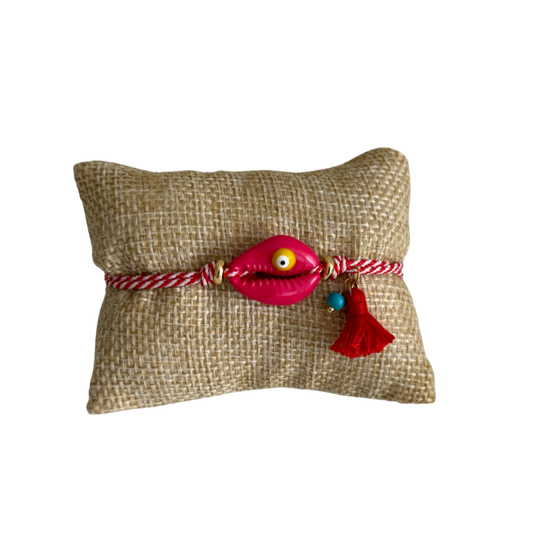 Pink Eye Shell Bracelet