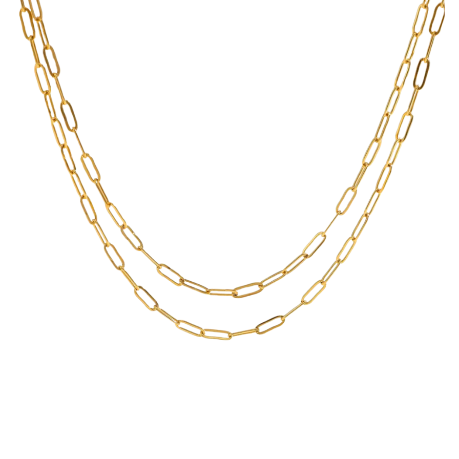 Collares de doble capa de oro Cami