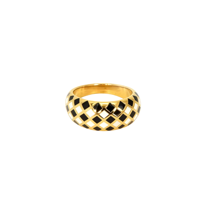 Alba Black And White Ring