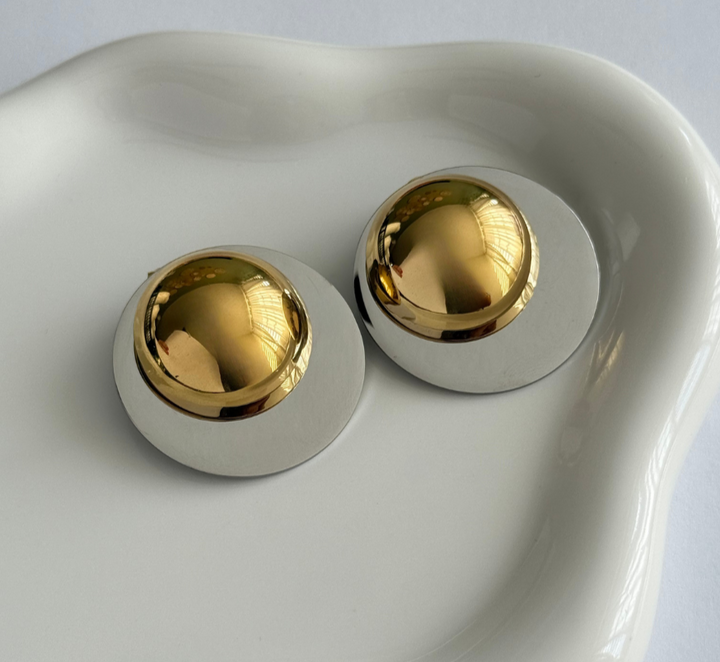 Glam Two Tone  Earrings