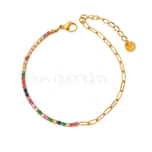 Rainbow Tennis Bracelet