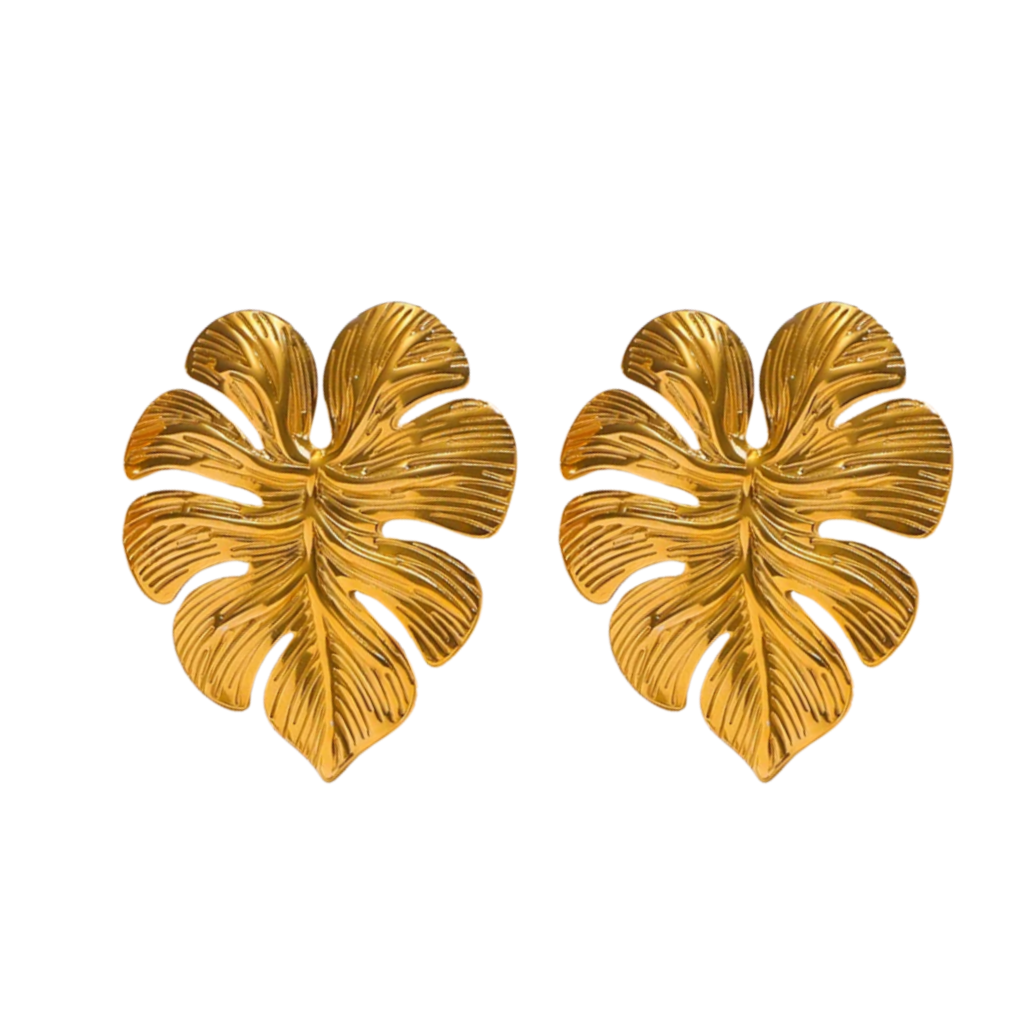 Tina Leaf Earrings & Ring Set