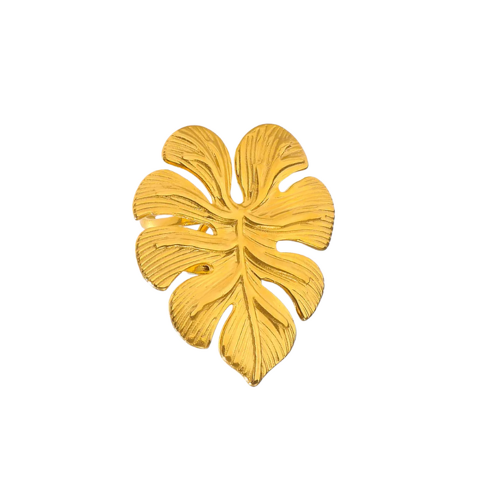 Tina Leaf Earrings & Ring Set