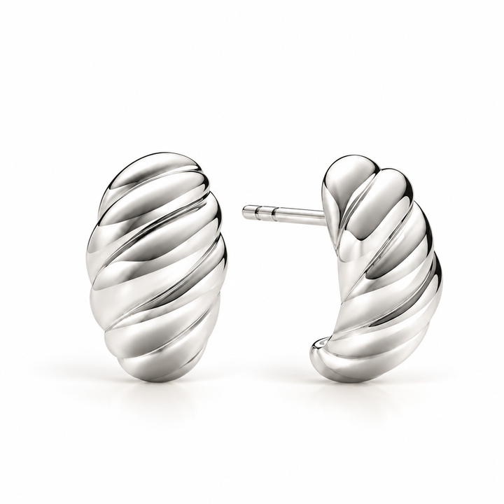 Nana Silver Shrimp Studs