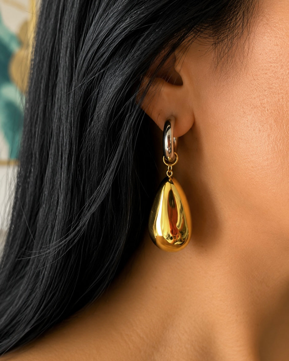 Isabella Silver & Gold Teardrop