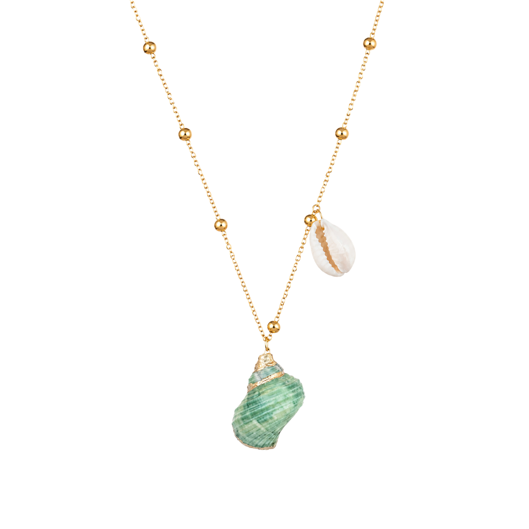 Ariel Green Shell Water Proof Necklaces