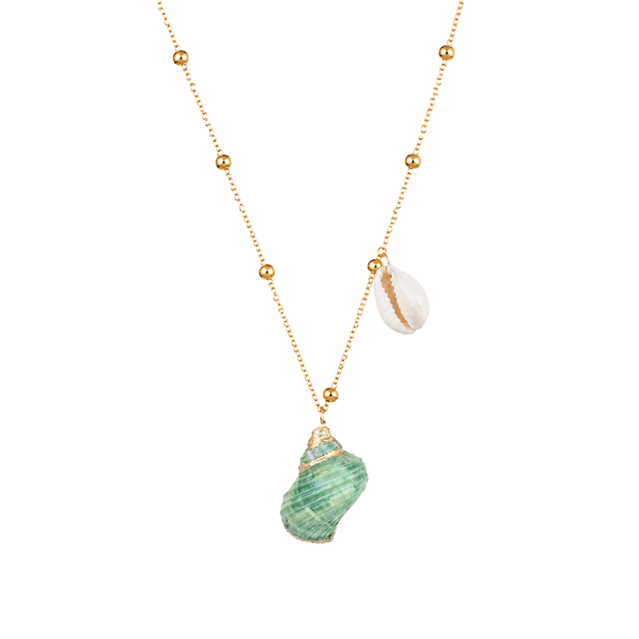 Ariel Green Shell Water Proof Necklaces