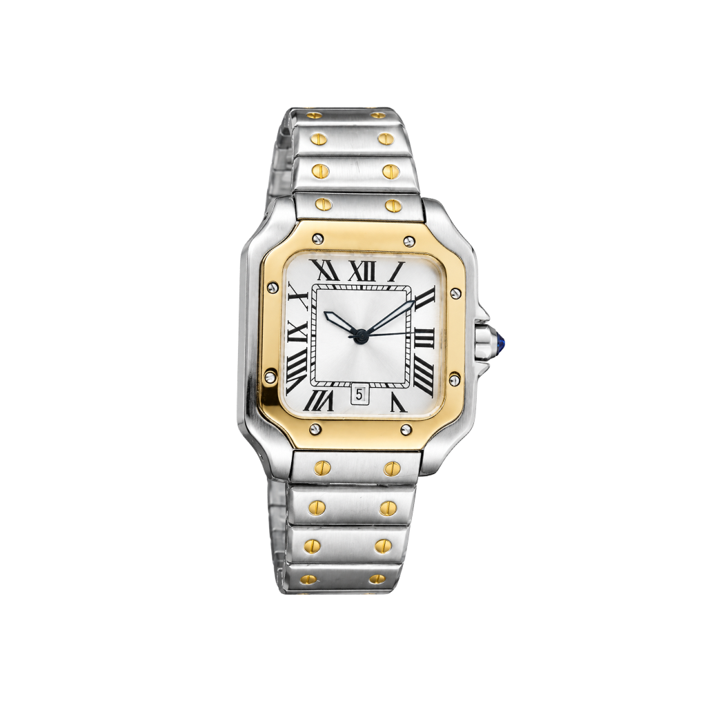 Santos Two-Tone Roman Numeral Unisex Watch