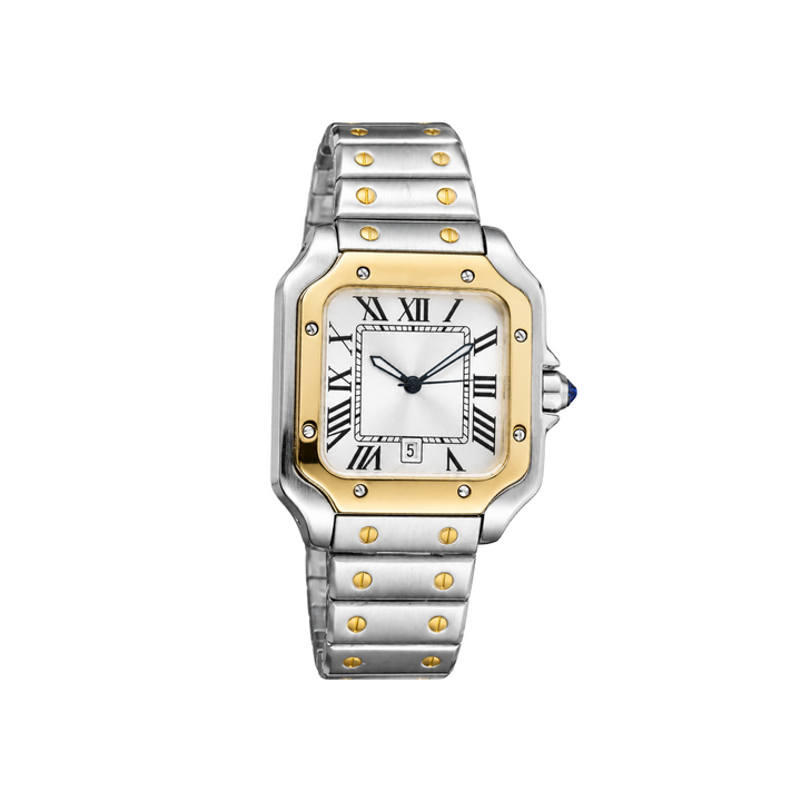 Santos Two-Tone Roman Numeral Unisex Watch