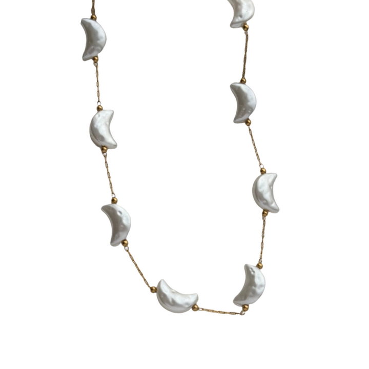 Half Moon Pearl Necklaces