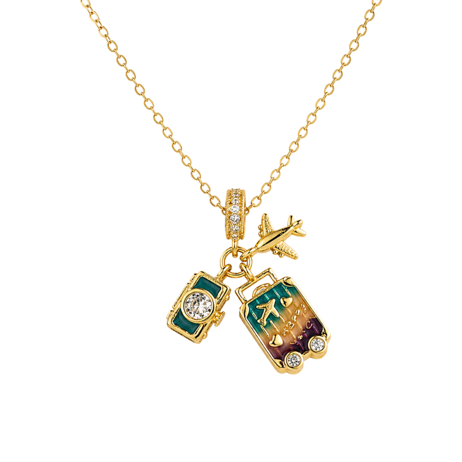 Travel Gold Next Stop Necklace