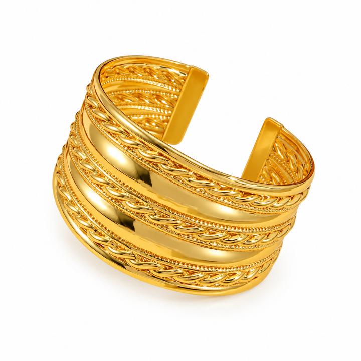 Brazalete de oro exagerado