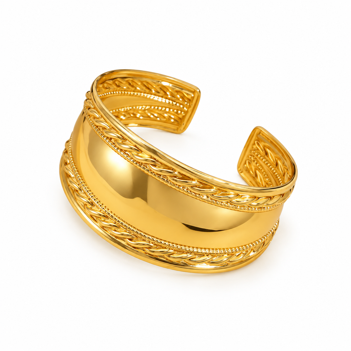 Brazalete de oro exagerado