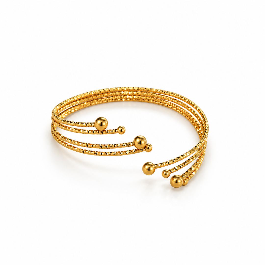 Birch Gold Open Multilayer Cuff
