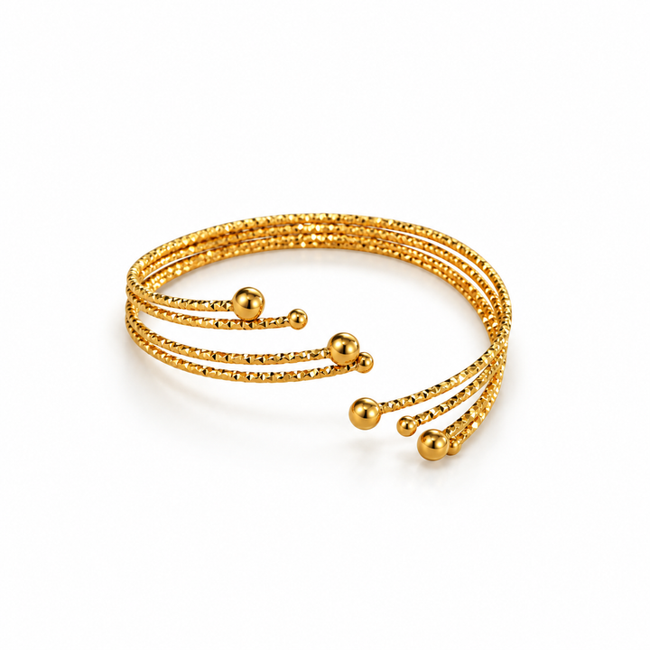 Birch Gold Open Multilayer Cuff