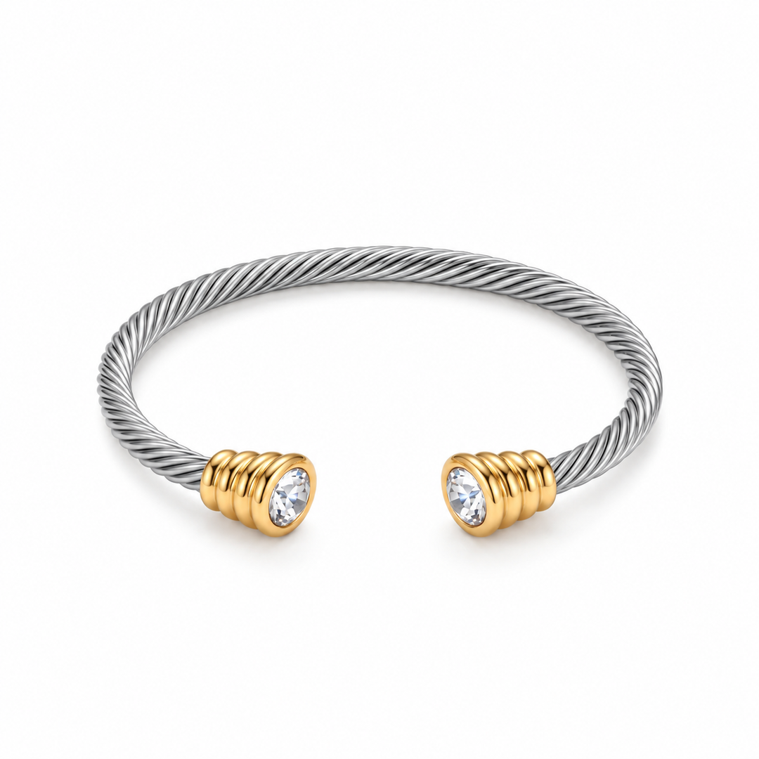 Luciana Crystal Wire Cuff