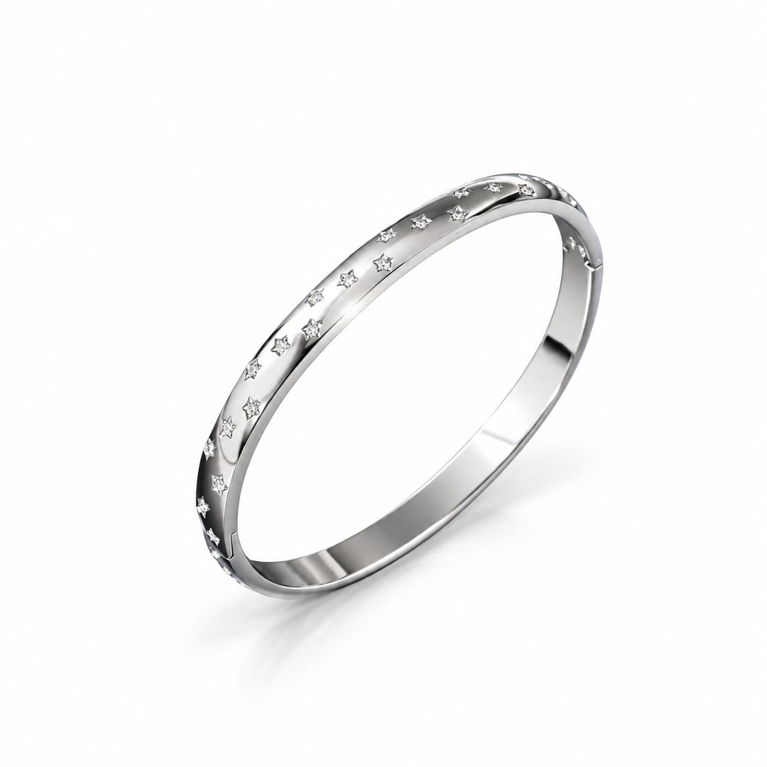 Mia Silver Starry Bangle