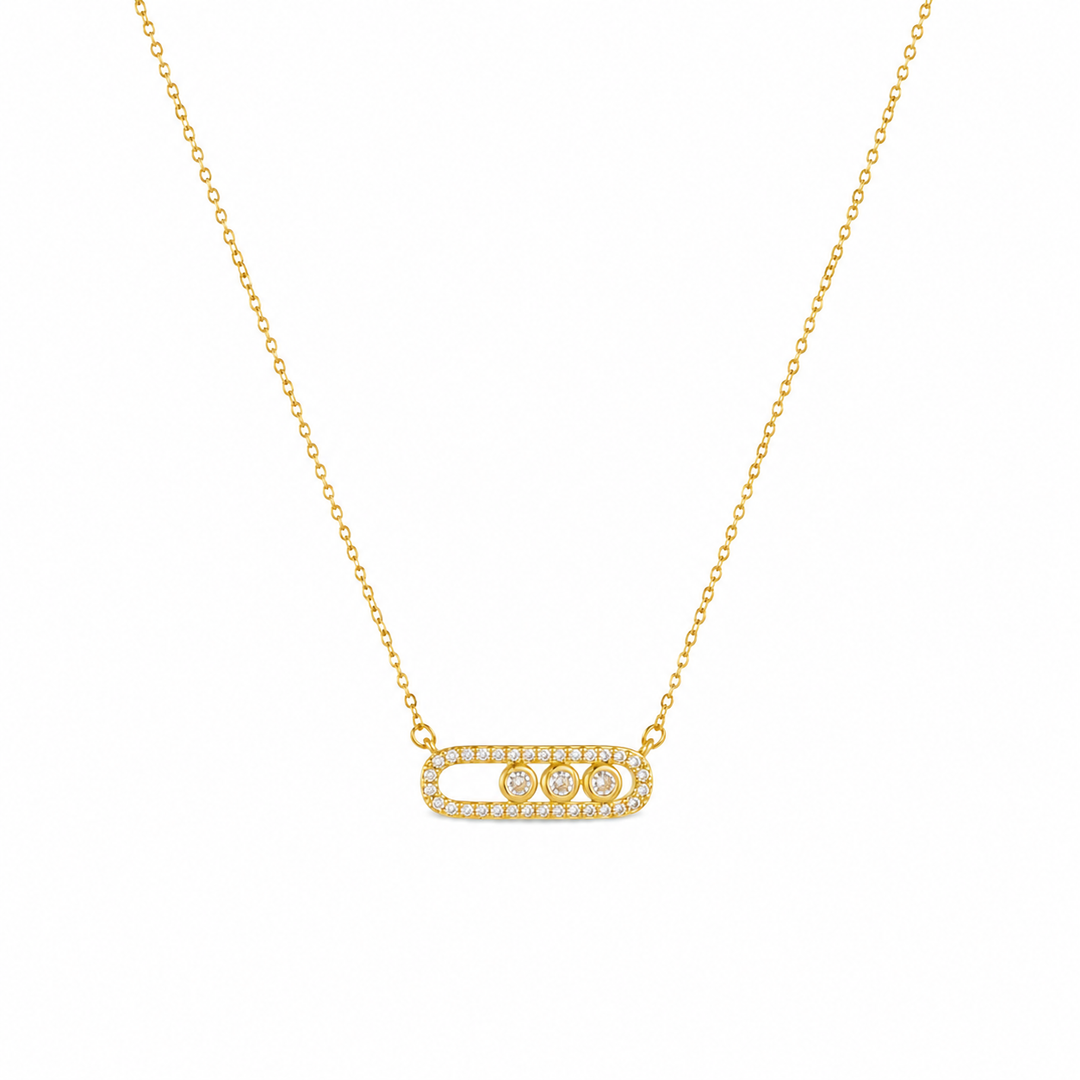 Valentina Gold Triple Sparkle Necklace