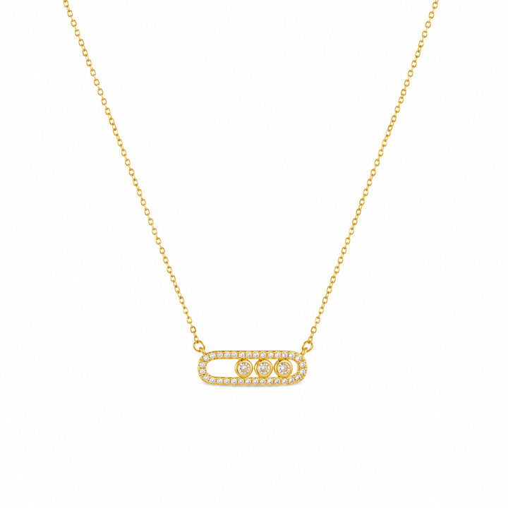 Valentina Gold Triple Sparkle Necklace