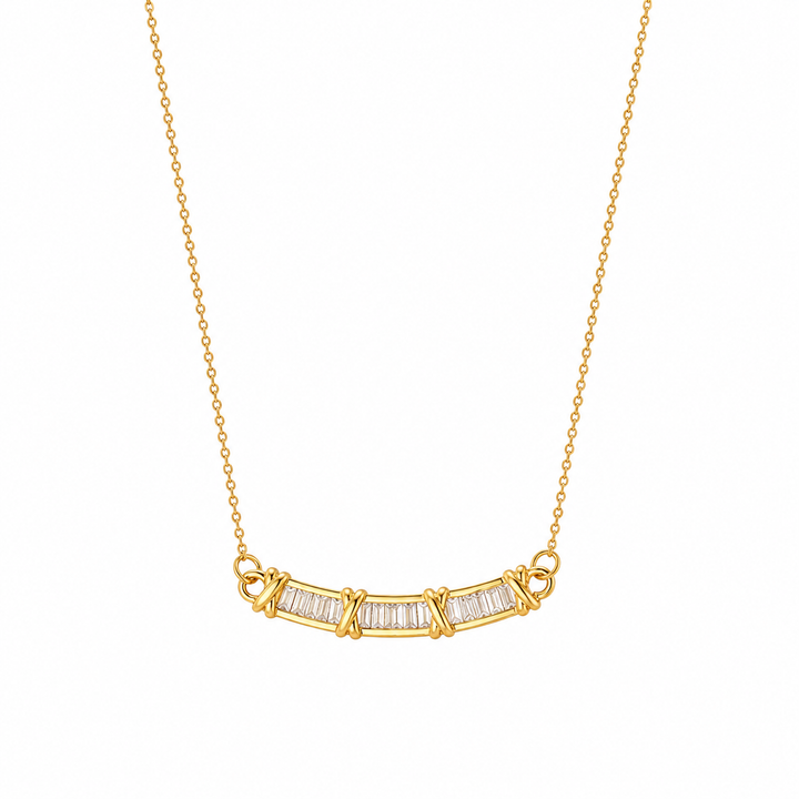 Isabela Gold Baguette Necklace