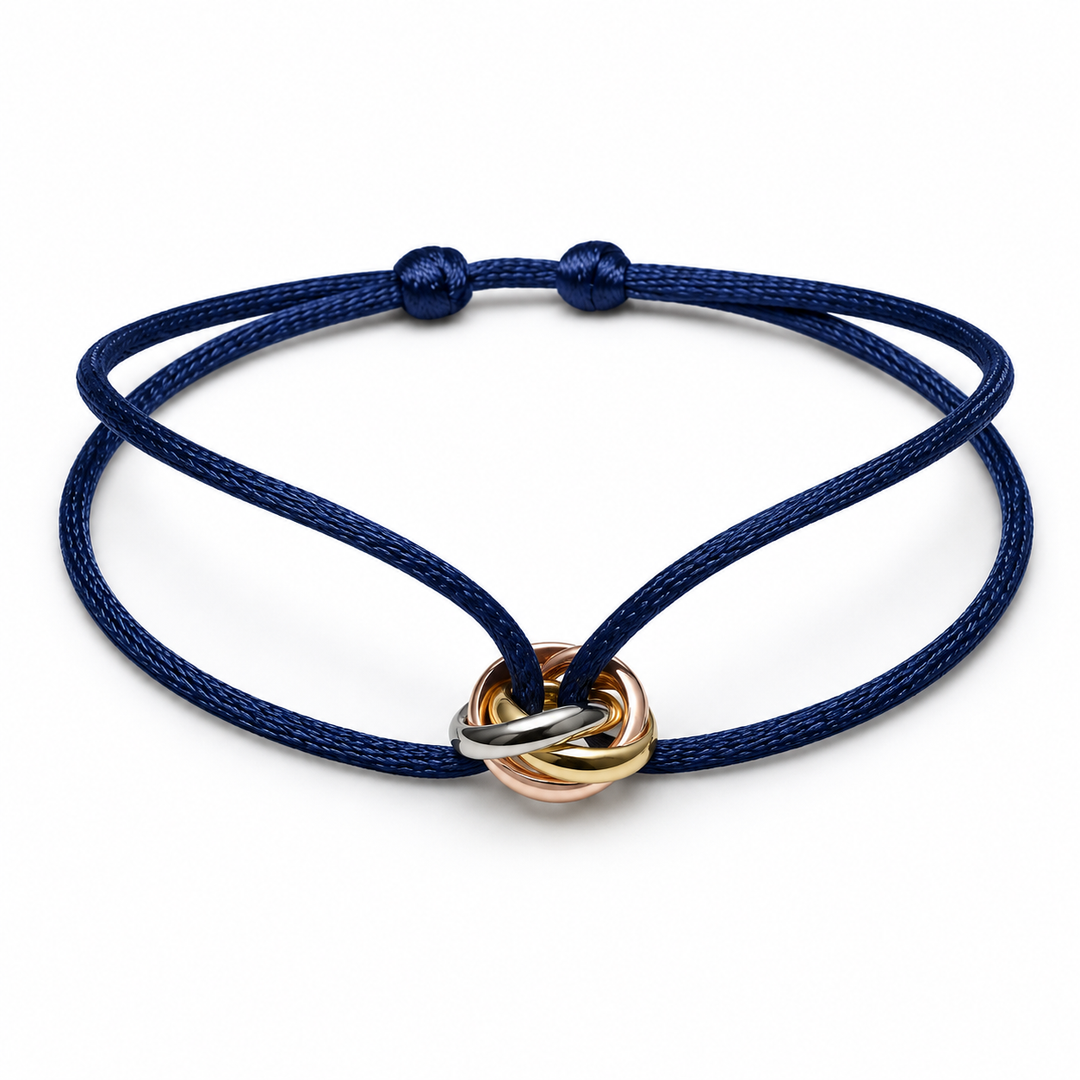 Trinity Navy Cord Bracelet