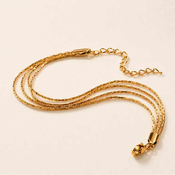 Elsi Gold Flat Link Bracelet