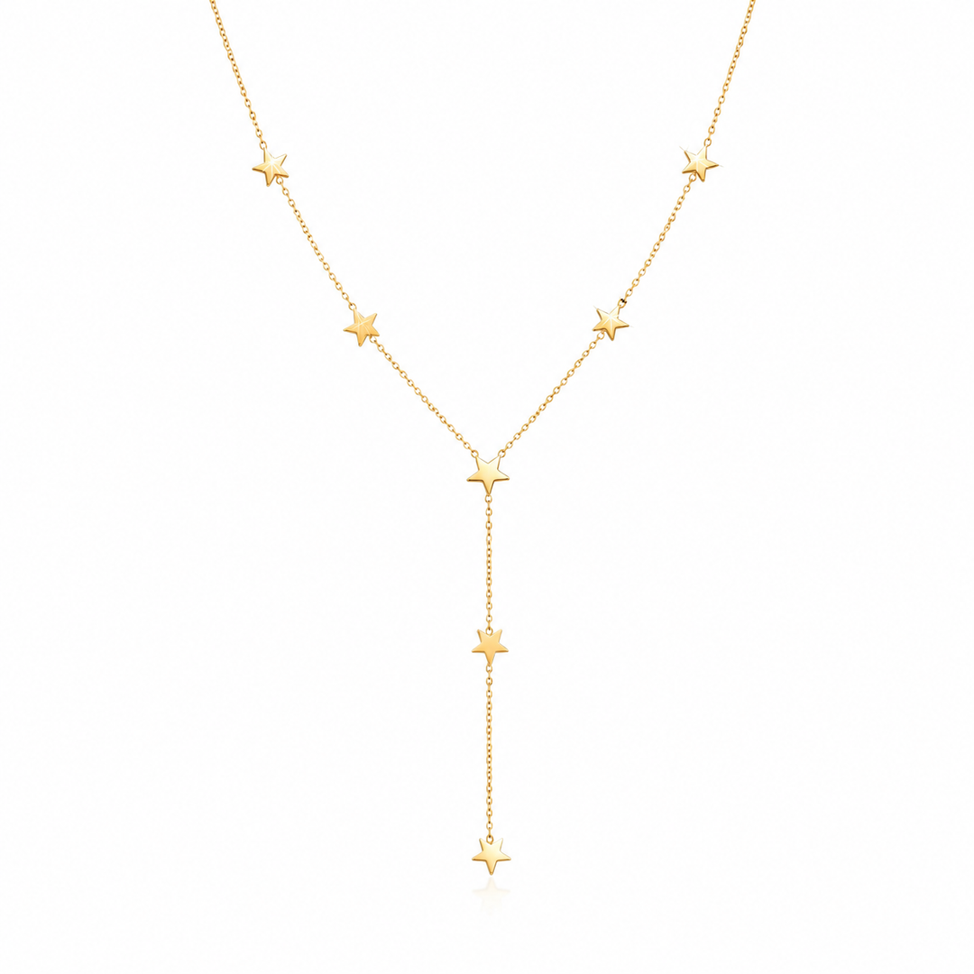 Yin Gold Star Tie Necklace