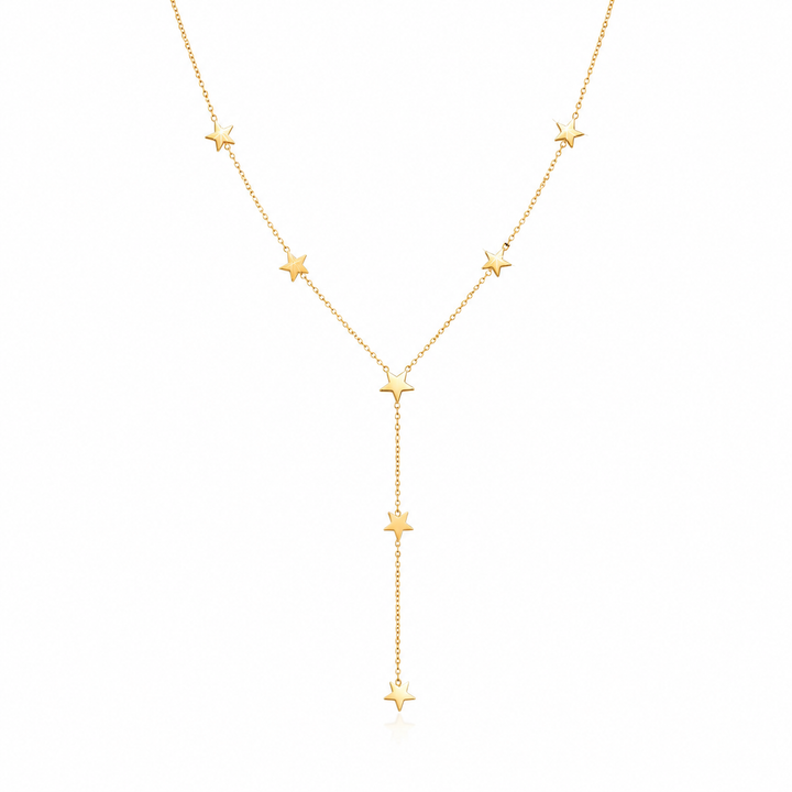 Yin Gold Star Tie Necklace