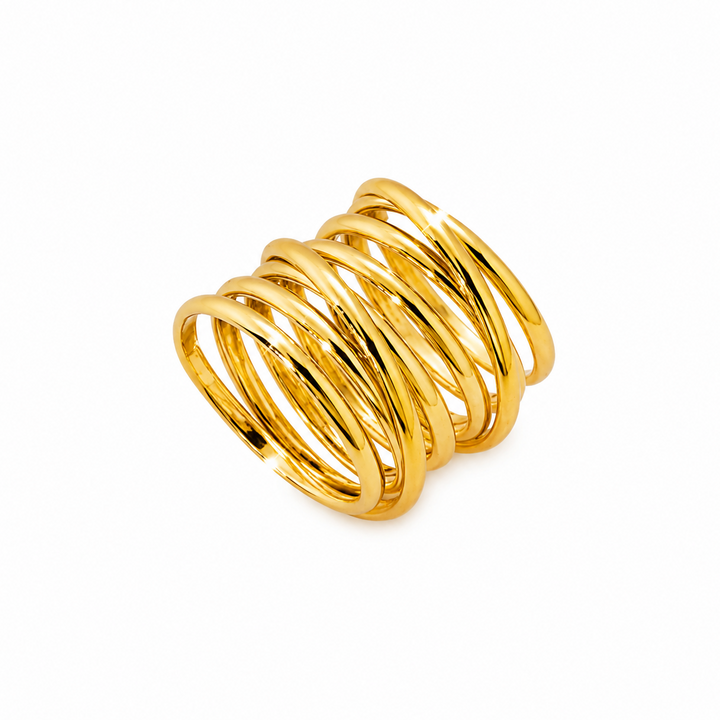 Saray Gold Spiral Ring