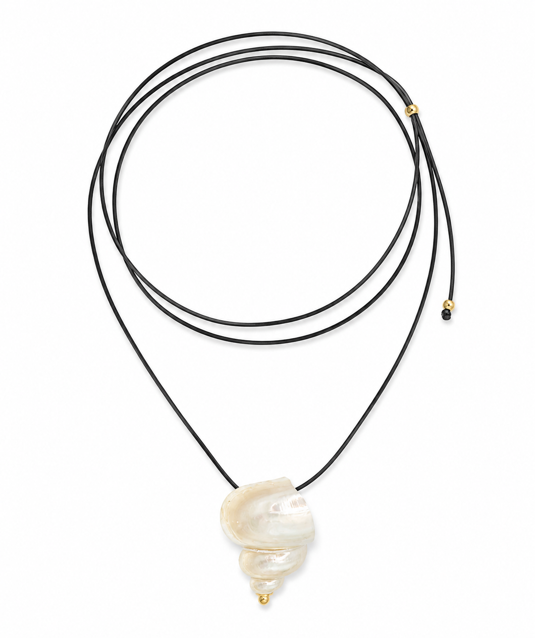 Amalia Shell Necklaces Leather Rope