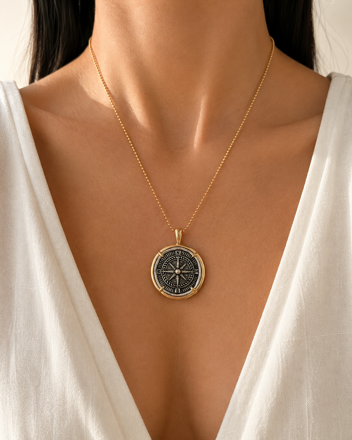 Compass Gold Necklaces