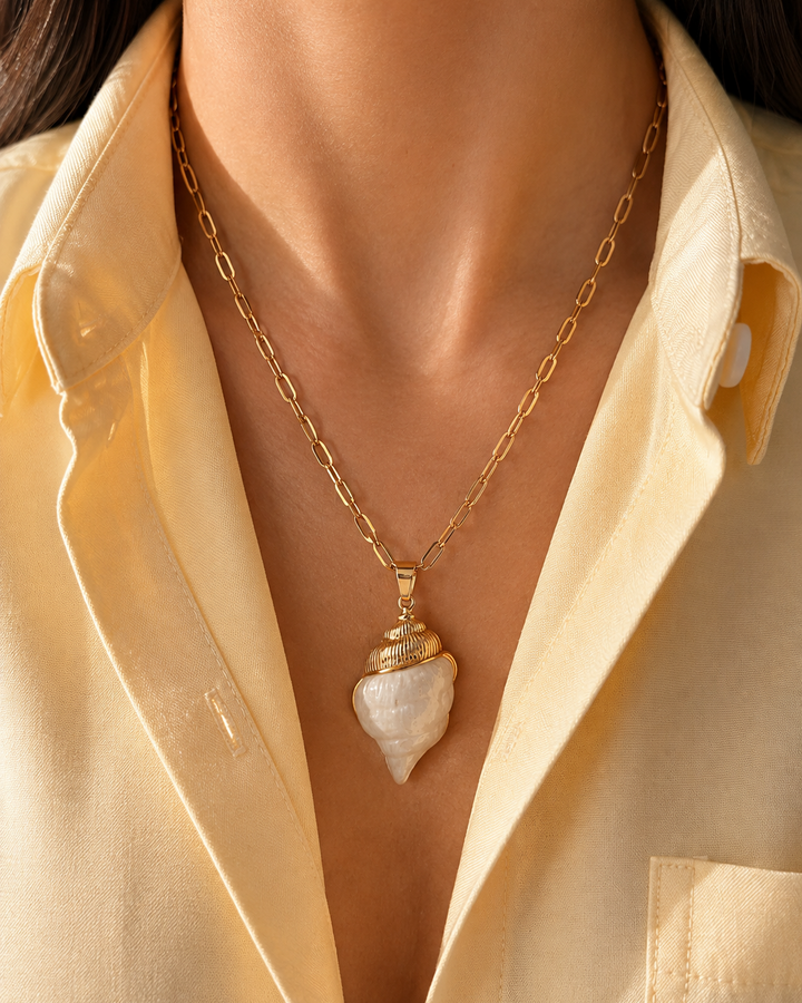 Adriana Gold Seashell Necklace