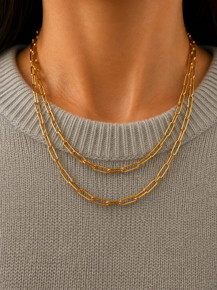 Cami Gold Double Layered Necklace