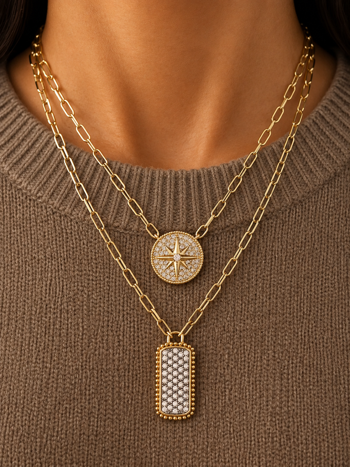 Curie Gold North Star Necklace
