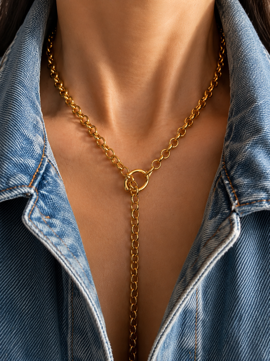 Bella Gold Lariat Neklace