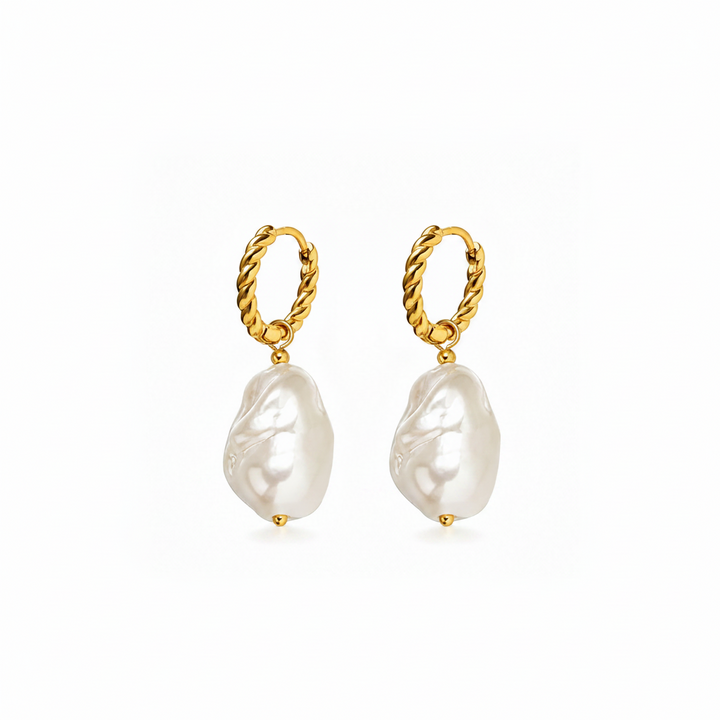 Sophie Gold Baroque Pearl Teardrops