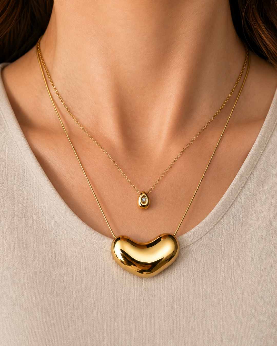 Mae Gold Drop Necklace
