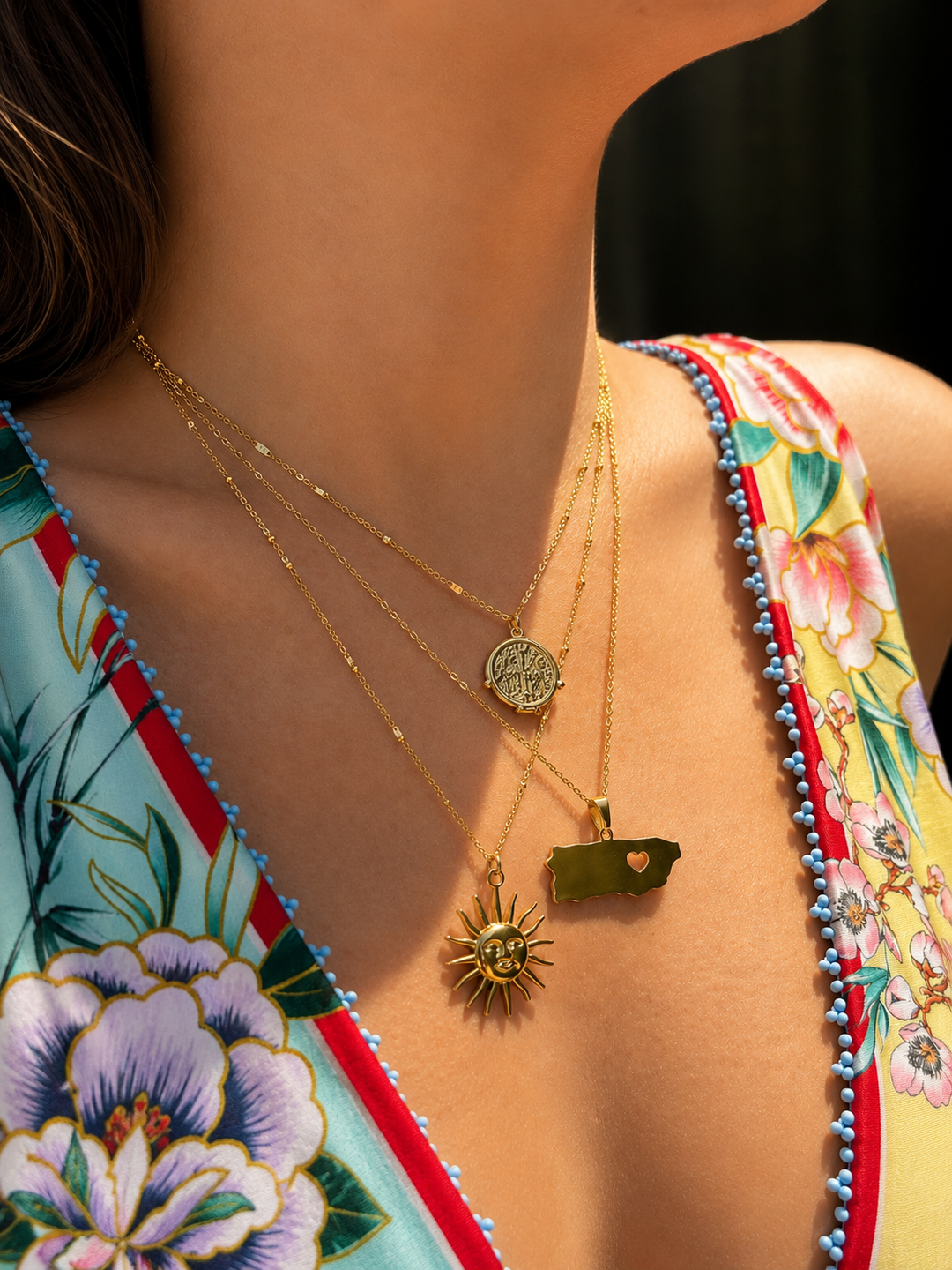 Bori Gold PR Map Necklace
