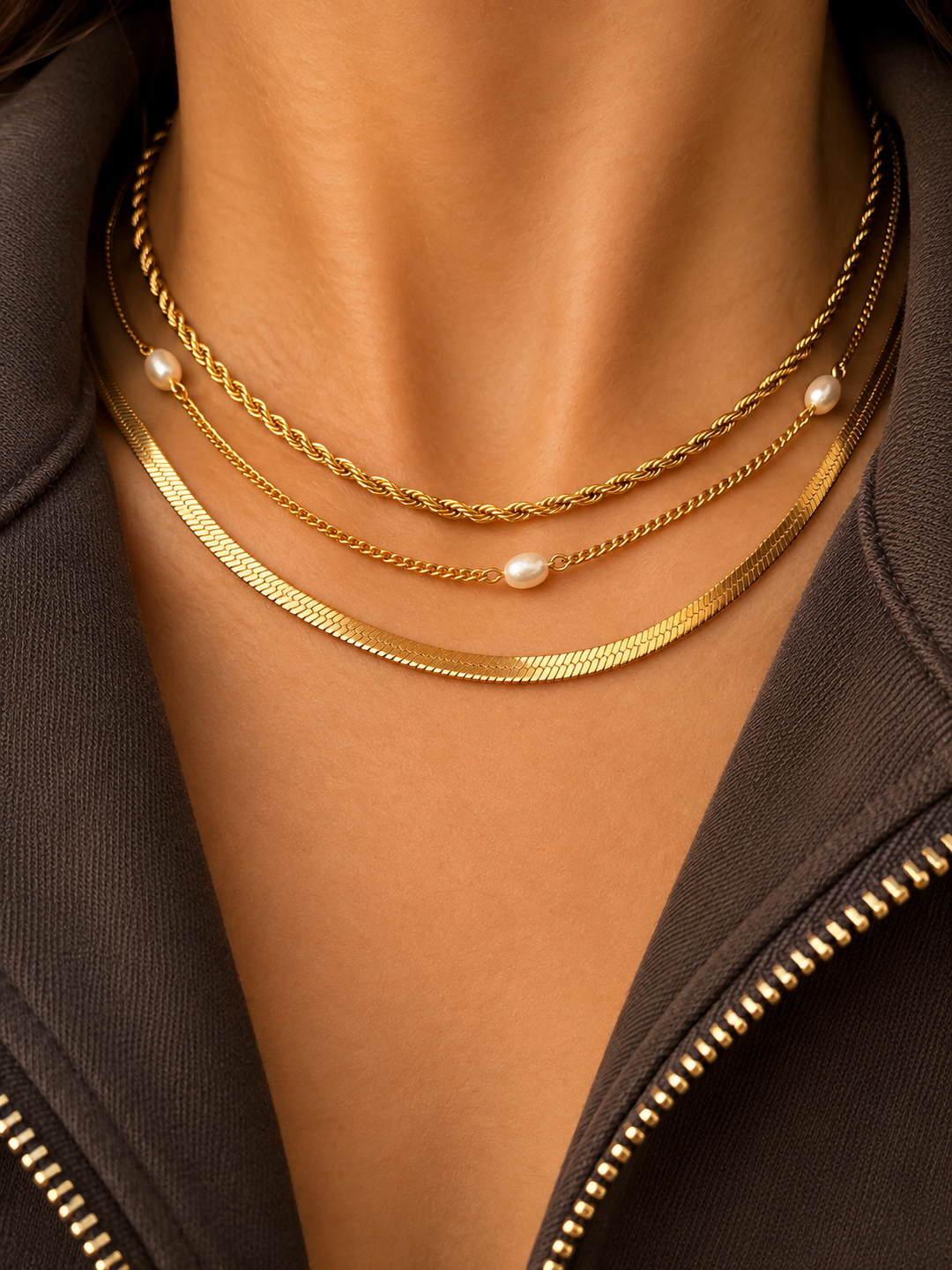 Lucia Gold Snake Necklace