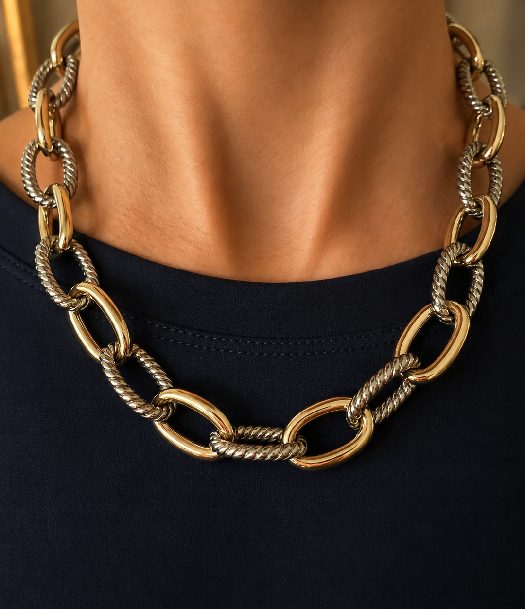 Emma Two-tone Link Necklace