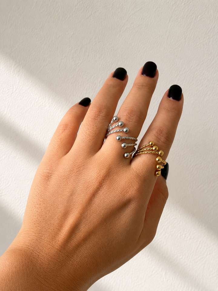 Anillo de plata de abedul