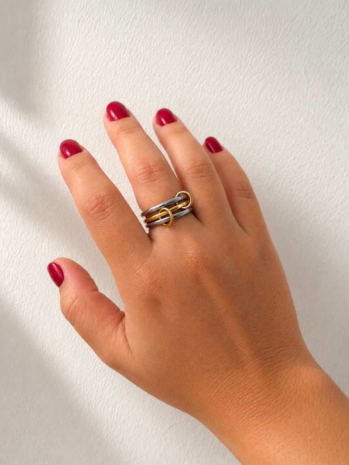 Anillo de dos tonos Becca