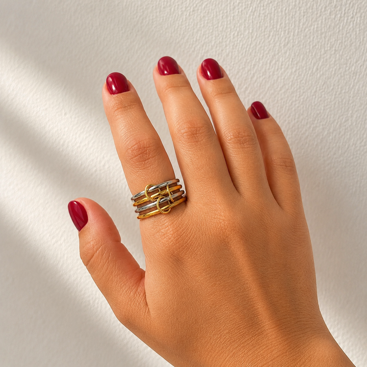 Anillo bicolor Yanela